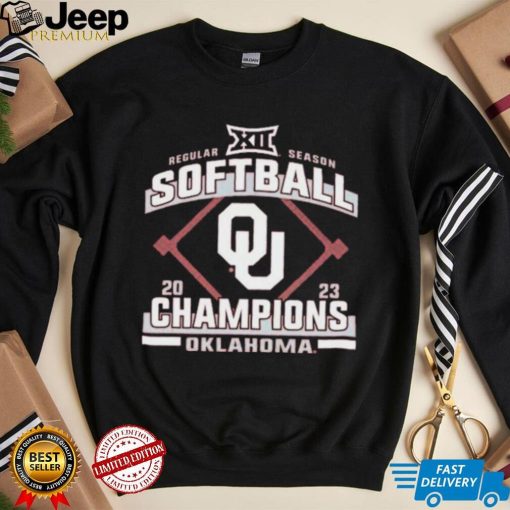 Crimson Oklahoma Sooners 2023 Big 12 Softball Regular Season Champions T Shirt