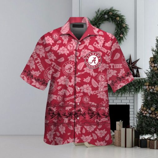 Crimson Tide Alabama Tropical Hawaiian Short Sleeve Shirt