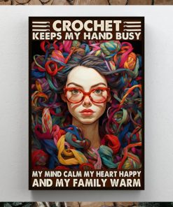 Crochet Keeps My Hand Busy Poster