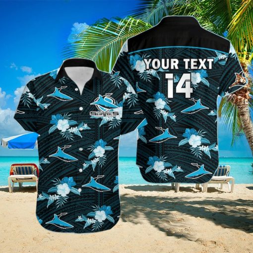 Cronulla Sutherland Sharks Personalized NRL 2023 Tropical Hawaiian Best Gift For Men And Women Fans hawaiian shirt