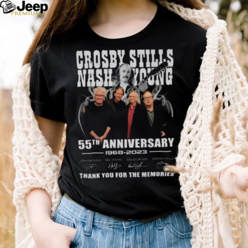 Crosby Stills Nash & Young 55th Anniversary 1968 – 2023 Thank You For The Memories Signatures Shirt