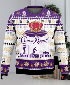 Crown Royal Drink Drank Drunk Ugly Christmas Sweater