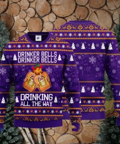 Crown Royal Drinker Bells Drinker Bells Drinking All The Way Ugly Christmas Sweater Gift For Christmas