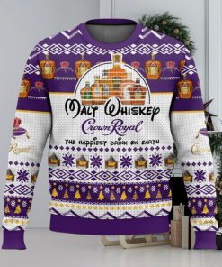 Crown Royal Happiest Drink Christmas Ugly Sweater Special Gift For Xmas