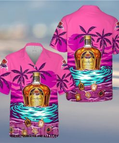 Crown Royal On The S And Palm Tree All Over Print Aloha Summer Beach Hawaiian Shirt