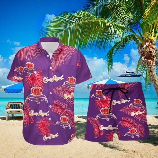 Crown Royal Palm Leaves Tropical Hawaiian Shirt