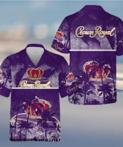 Crown Royal Palm Tree All Over Print Aloha Summer Beach Hawaiian Shirt