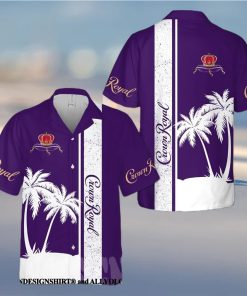 Crown Royal Palm Tree Pattern All Over Print Aloha Summer Beach Hawaiian Shirt