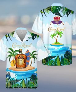 Crown Royal Paradise Isl And All Over Print Aloha Summer Beach Hawaiian Shirt