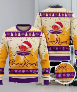 Crown Royal Santa Hat All Over Print Christmas Knitting Ugly Sweater