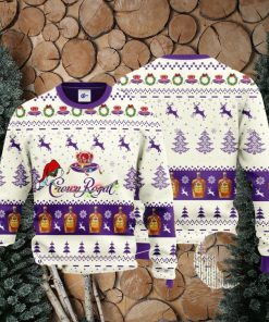 Crown Royal Santa Hat Christmas Knitted Christmas Ugly Wool Knitted Sweater