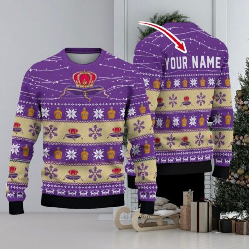 Crown Royal Twinkle Light Custom Name Ugly Christmas Sweater