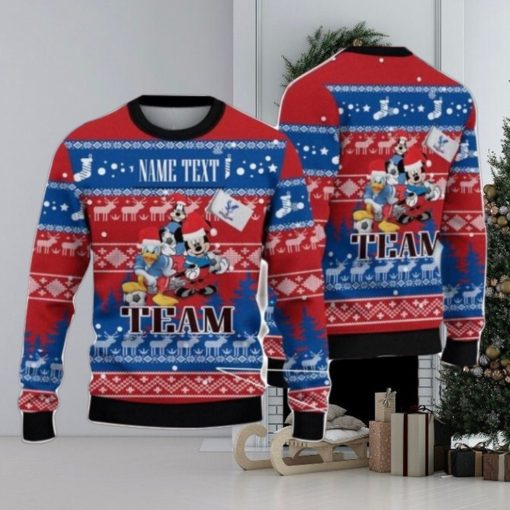 Crystal Palace FC Disney Team Custom Name Ugly Christmas Sweater