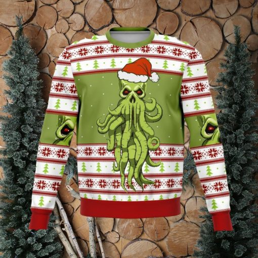 Cthulhu Noel Xmas Knitting Pattern 3D Print Ugly Sweater