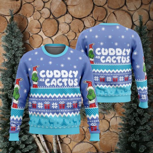 Cuddly as a Cactus Grinch Ugly Christmas Sweater