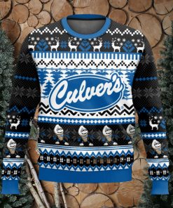 Culver’s All Over Printed Ugly Christmas Sweater 2023 Christmas Gift Ideas Holiday Gift