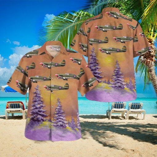 Curtiss P 40 Warhawk Christmas Hawaiian Shirt KTLT0608BG08