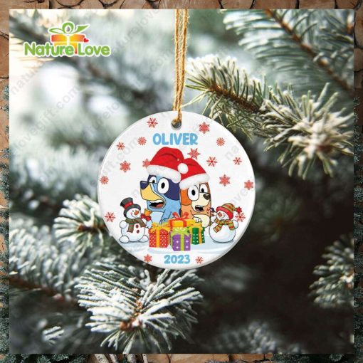 Custom Christmas Bingo Bluey Ornament Family Christmas Decorations