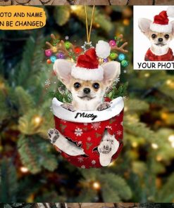 Custom Dog Photo Chihuahua Christmas Ornament Xmas Tree Decorating Dog Owner Gifts