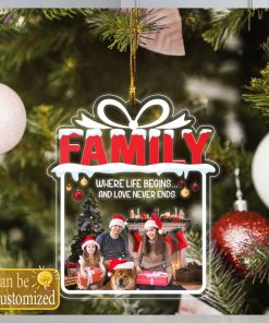 Custom Family Photo Ornament