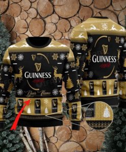 Custom Guinness Christmas Sweater Logo Guinness Beer Gift