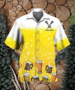 Custom I Like Beer And Lacrosse Hawaiian Shirt