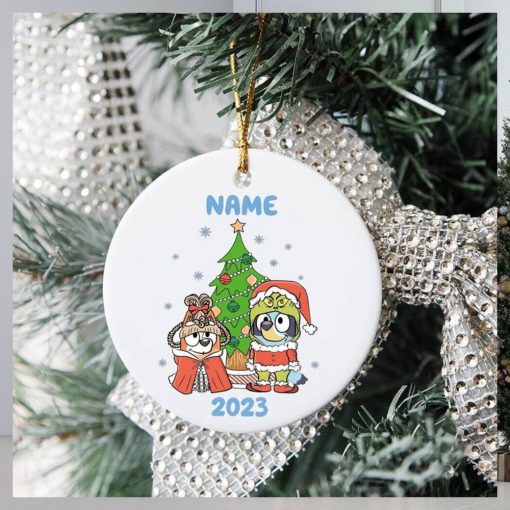 Custom Kid Name Bluey 2023 Christmas Ornament, Bluey Gift