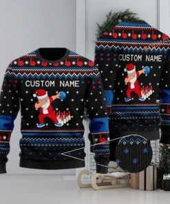 Custom Name Bowling Image Cool Noel Pattern Funny Ugly Sweater