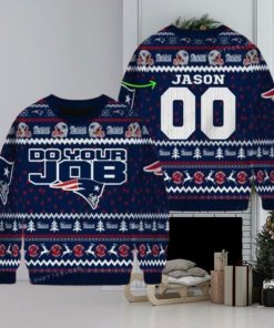 Custom Name England Patriots Do Your Job Ugly Sweater