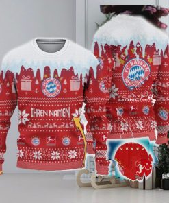 Custom Name FC Bayern Munchen Ugly Christmas 3D Sweater Gift For Men And Women