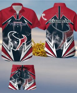 Custom Name For Fans Houston Texans Nfl Hawaiian Shirt And Shorts