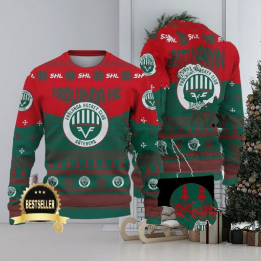 Custom Name Frolunda HC Ugly Christmas Sweater New Logo Gift For Men And Women Fans