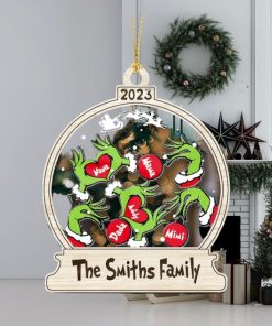 Custom Name Grinch Hand Dr Seuss Reward Jar Ornament, Personalized The Grinch Who Stole Christmas Shake Ornament, Xmas Tree Home Decor