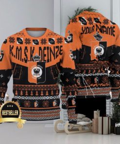 Custom Name KMSK Deinze Ugly Christmas Sweater New Logo Gift For Men And Women Fans