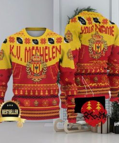 Custom Name KV Mechelen Ugly Christmas Sweater New Logo Gift For Men And Women Fans