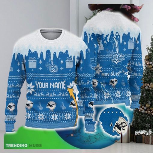 Custom Name MSV Duisburg Knitted Christmas Sweater Gift For Men And Women