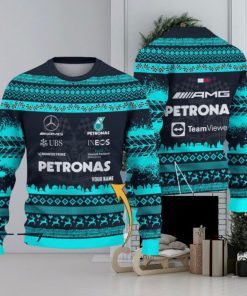 Custom Name Mercedes AMG PETRONAS F1 Team Ugly Sweater