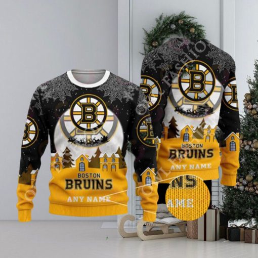 Custom Name NHL Boston Bruins Special Christmas Sweater Jumper