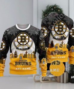 Custom Name NHL Boston Bruins Special Christmas Sweater