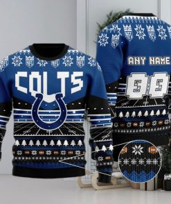 Custom Name Number Nfl Indianapolis Colts Rugby Stadium Ugly Christmas Sweater