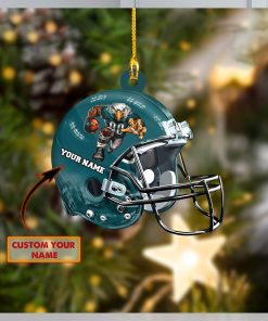 Custom Name Philadelphia Eagle NFL Christmas Ornament