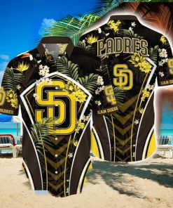Custom Name San Diego Padres Mlb Flower Hawaii Shirt For Fans TxSCbLNX2