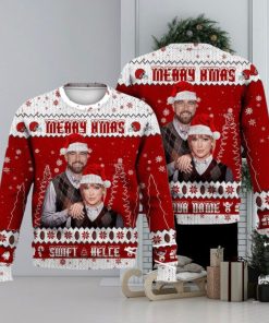 Custom Name Taylor Swift Travis Kelce Kansas Football Ugly Christmas Sweater