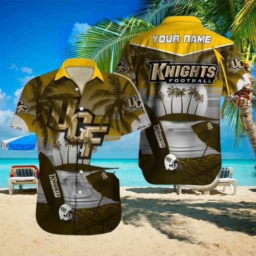 Custom Name UCF Knights NCAA Unique Logo All Over Print Hawaiian Shirt Gift For Fans