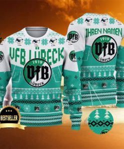 Custom Name VfB Lübeck Ugly Christmas Sweater New Logo Gift For Men And Women Fans