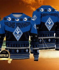 Custom Name Waldhof Mannheim Ugly Christmas Sweater New Logo Gift For Men And Women Fans