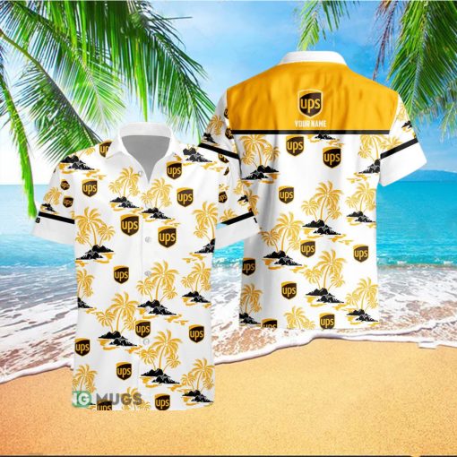 Custom Name ups Style 4 Logo Trademark 3D Hawaiian Shirt For Men And Women Gift