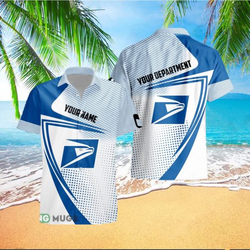 Custom Name usps Style 6 Logo Trademark 3D Hawaiian Shirt For Men And Women Gift