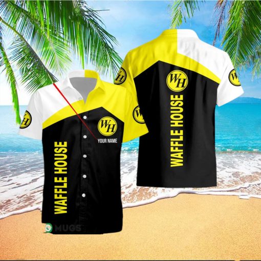 Custom Name waffle house Style 7 Logo Trademark 3D Hawaiian Shirt For Men And Women Gift