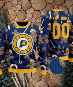 Custom Number And Name Indiana Pacers Christmas Santa Bear Ugly Christmas Sweater